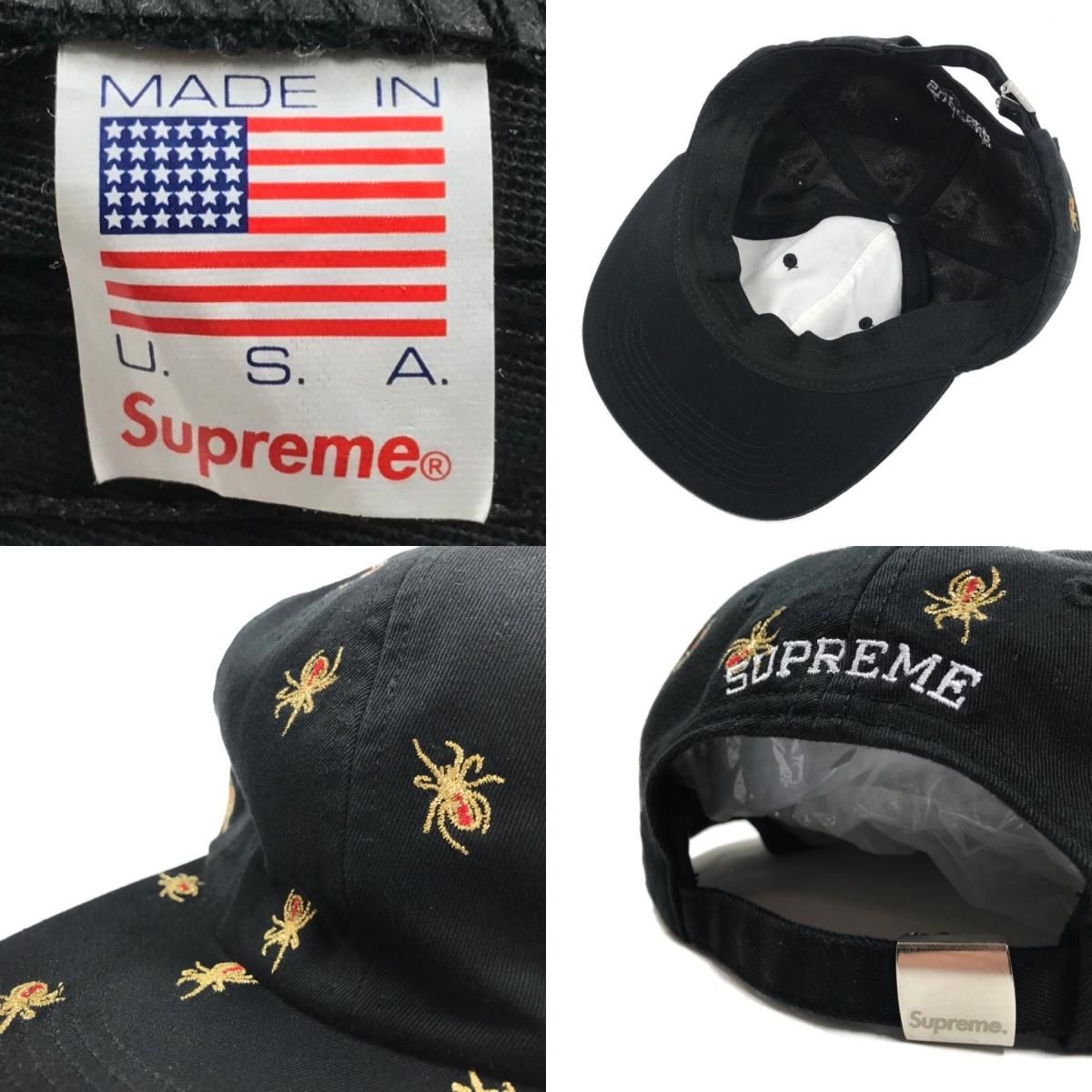 16AW SUPREME Embroidered Spiders 6-Panel Cap (BLACK 16AW SUPREME Embroidered Spiders 6-Panel Cap (BLACK
