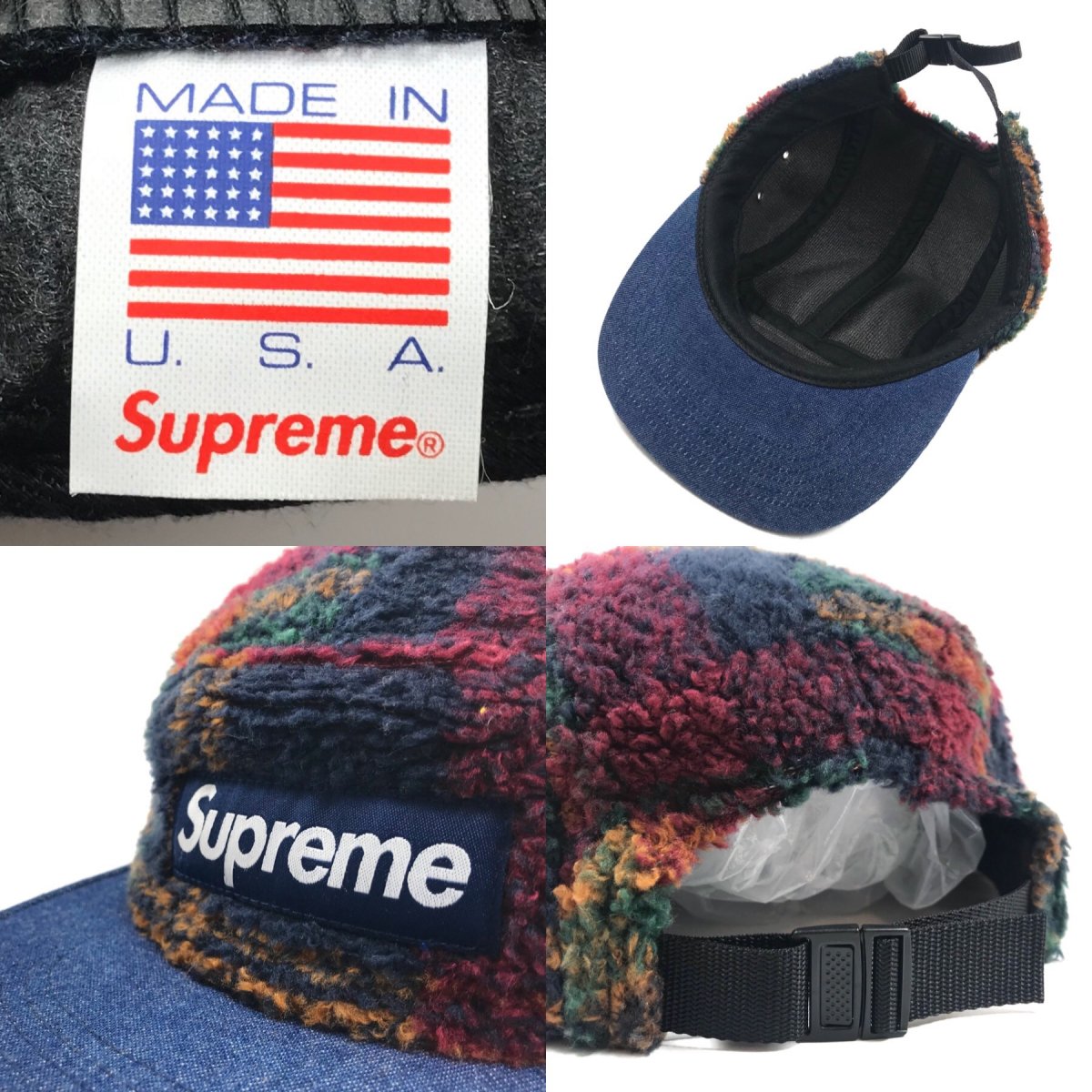 14AW supreme Plaid Fleece Camp Cap (MULTI) シュプリーム ボックス 