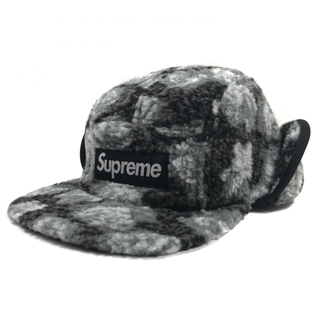 16AW SUPREME Roses Sherpa Fleece Ear Camp Cap (BLACK) シュプリーム ...