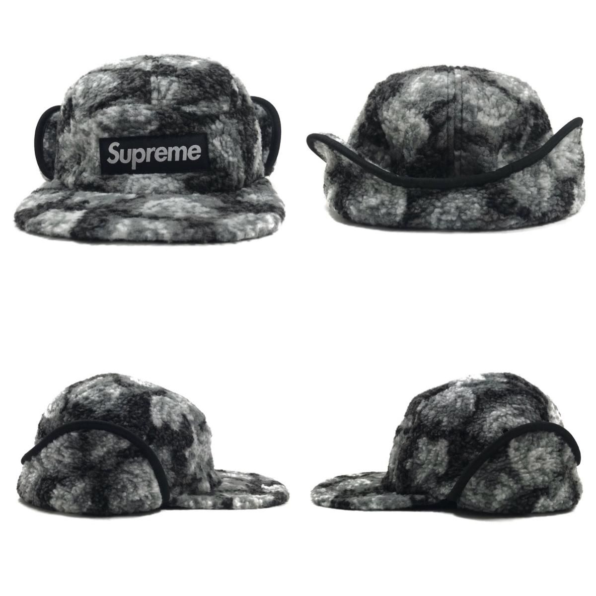 SUPREME sherpa rose fleese jacket cap