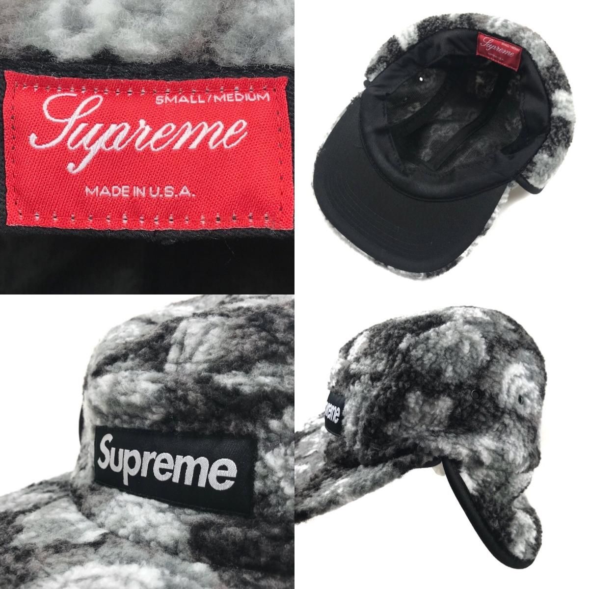 SUPREME sherpa rose fleese jacket cap