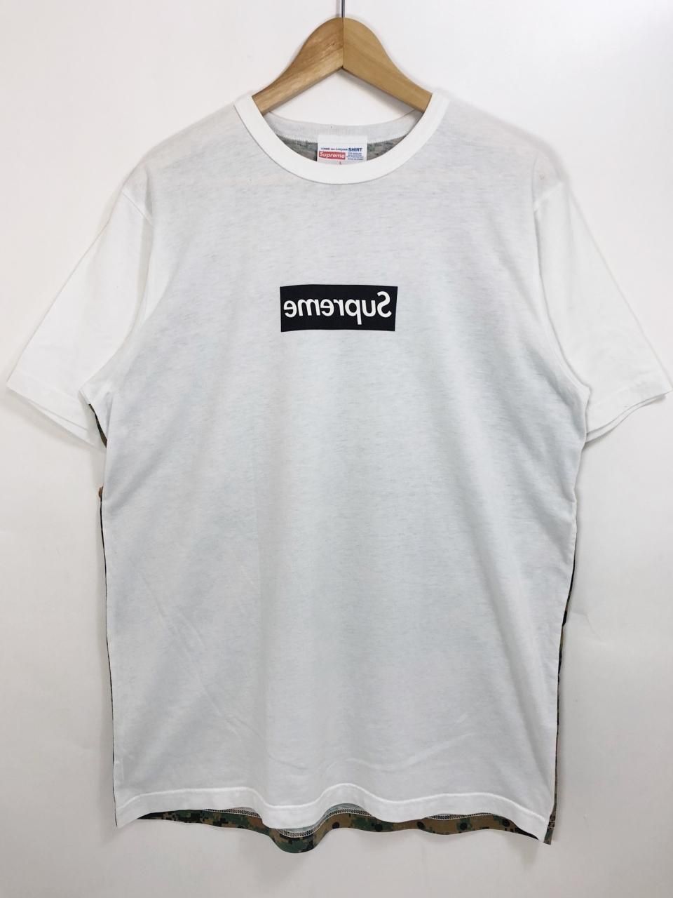 13SS SUPREME × COMME des GARCONS Box Logo S/S Tee L シュプリーム コムデギャルソン ボックスロゴ  半袖Tシャツ デジタルカモ ドット - NEWJOKE ONLINE STORE