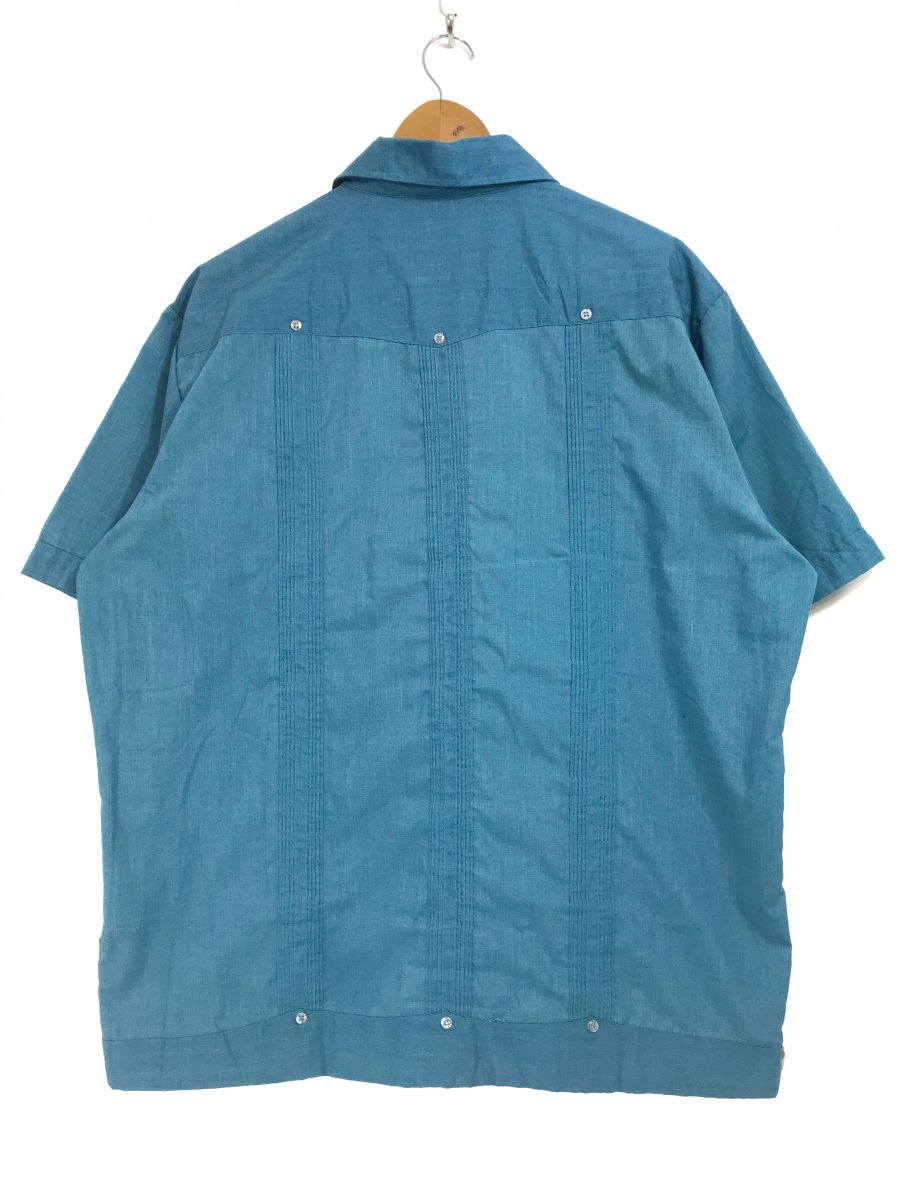 CUBAVERA 半袖 オープンカラー メキシカンシャツ キューバシャツ メンズL /eaa360732ラミー55%レーヨン45%色