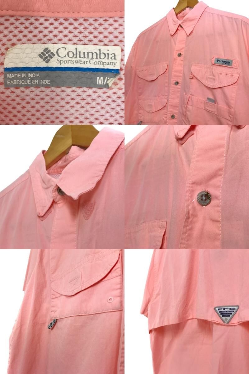 Columbia PFG Fishing S/S Shirts ピンク M コロンビア