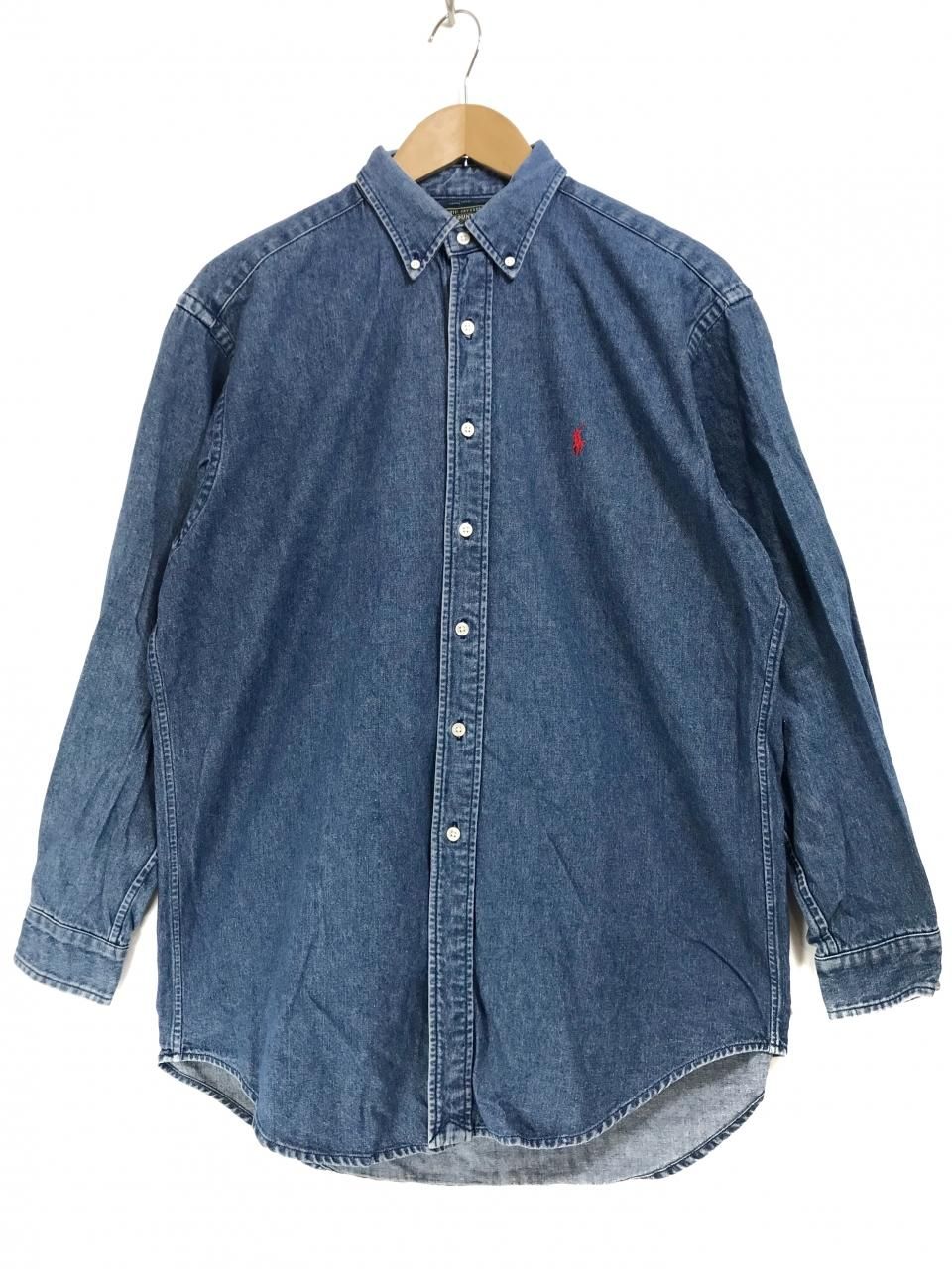 90s POLO COUNTRY Denim BD L/S Shirts #3 青 M ポロカントリー ラルフ ...