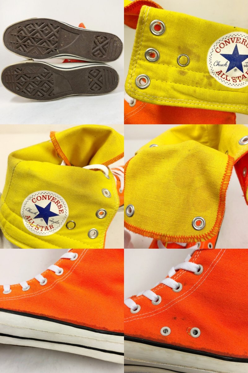 USA製 80s CONVERSE ALL STAR KNEE HI (ORANGE/YELLOW) US7.5/26.0 コンバース オールスター  スニーカー オレンジ 黄 ニーハイ - NEWJOKE ONLINE STORE