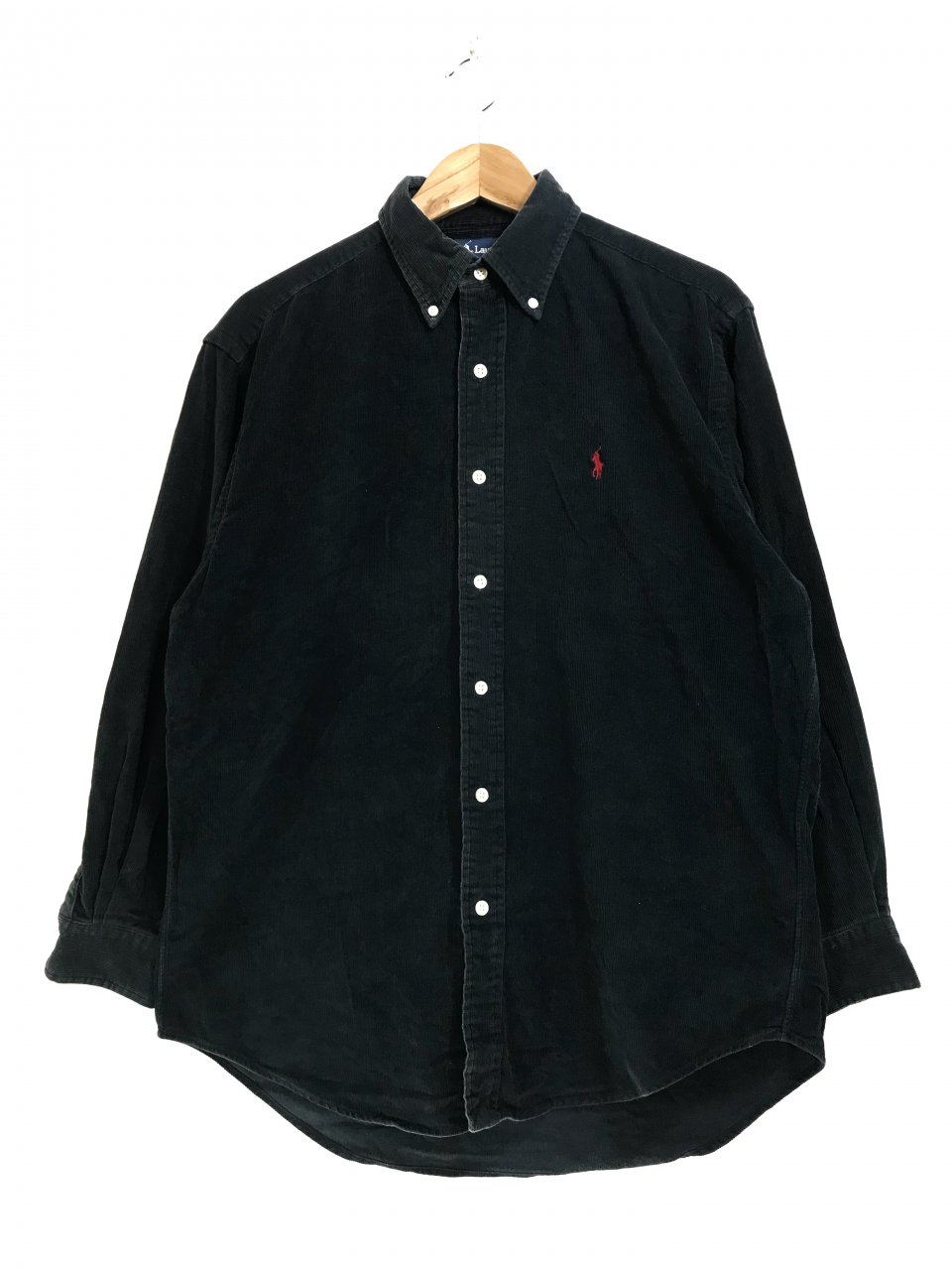 90s Polo Ralph Lauren Corduroy BD L/S Shirts 黒 M ポロ ラルフ 