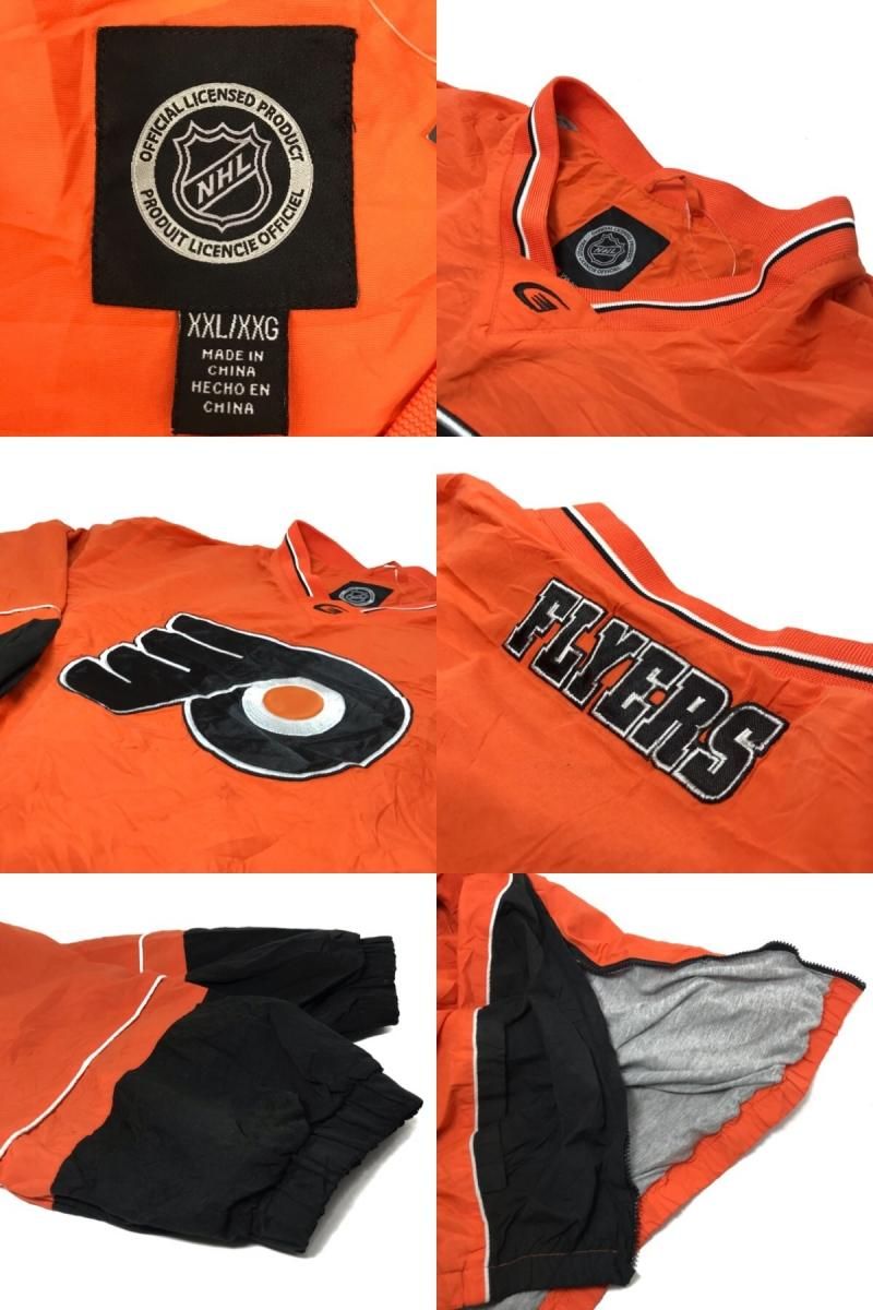NHL Philadelphia Flyers Nylon Pullover Jacket オレンジ黒 XXL NHL Philadelphia Flyers Nylon Pullover Jacket オレンジ黒 XXL