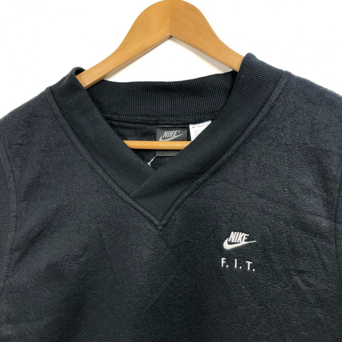 NIKE Fleece Pullover V-Neck Vest (BLACK) XL 黒 ナイキ