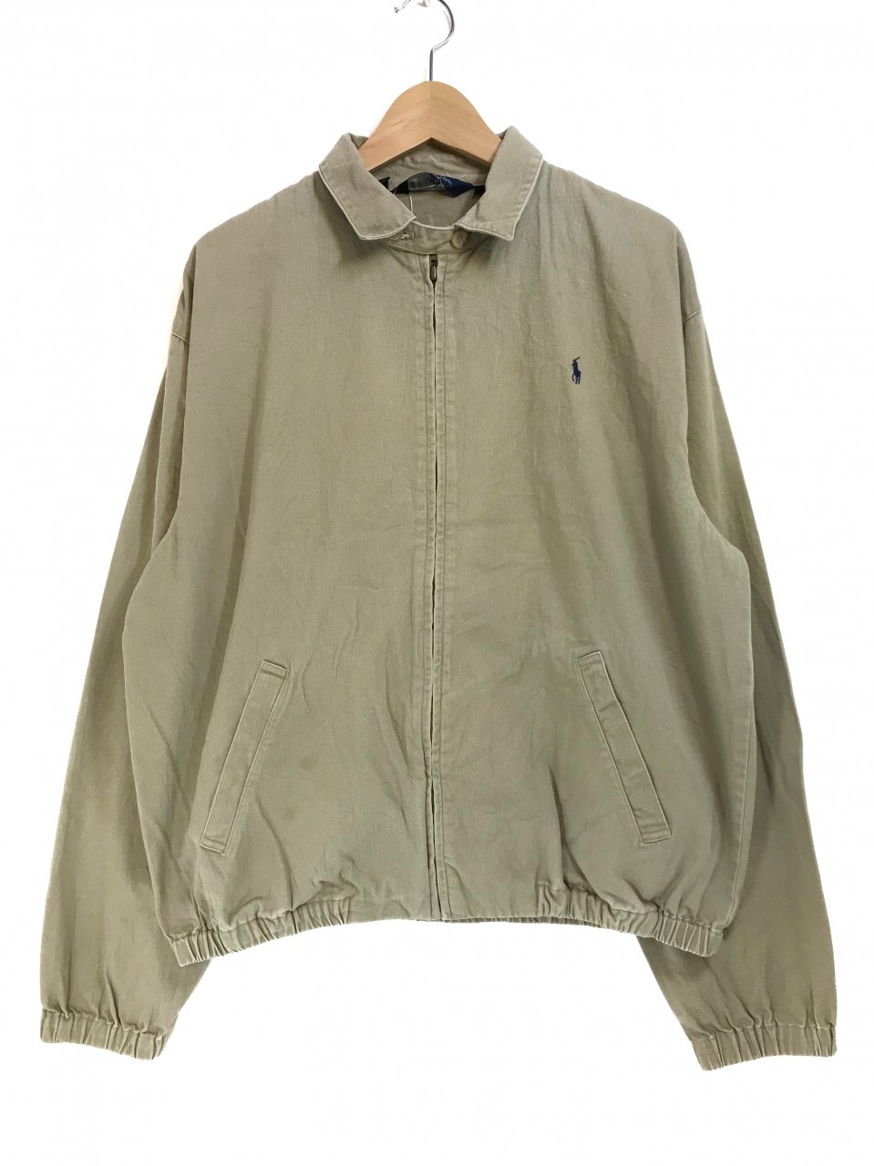 USA製 s～s Polo Ralph Lauren Cotton Drizzler Jacket カーキ M