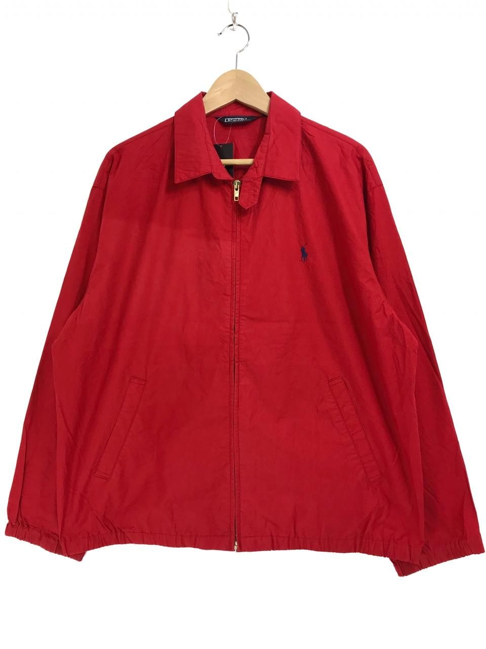 Polo Ralph Lauren Cotton Drizzler Jacket 赤 M ポロラルフローレン コットン スイングトップ  ドリズラージャケット ロゴ ワンポイント レッド - NEWJOKE ONLINE STORE