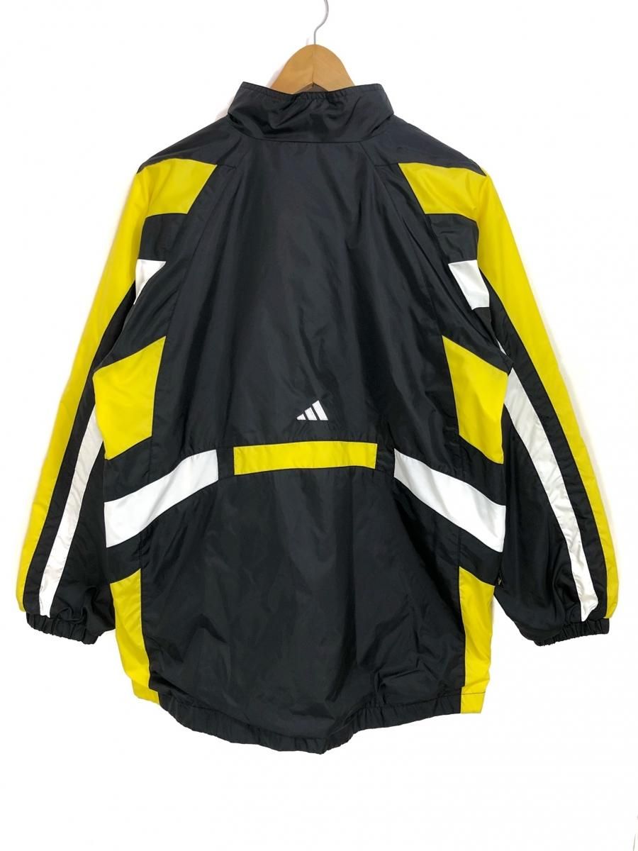 90s adidas Nylon Jacket (BLACK/YELLOW) XL アディダス ナイロン