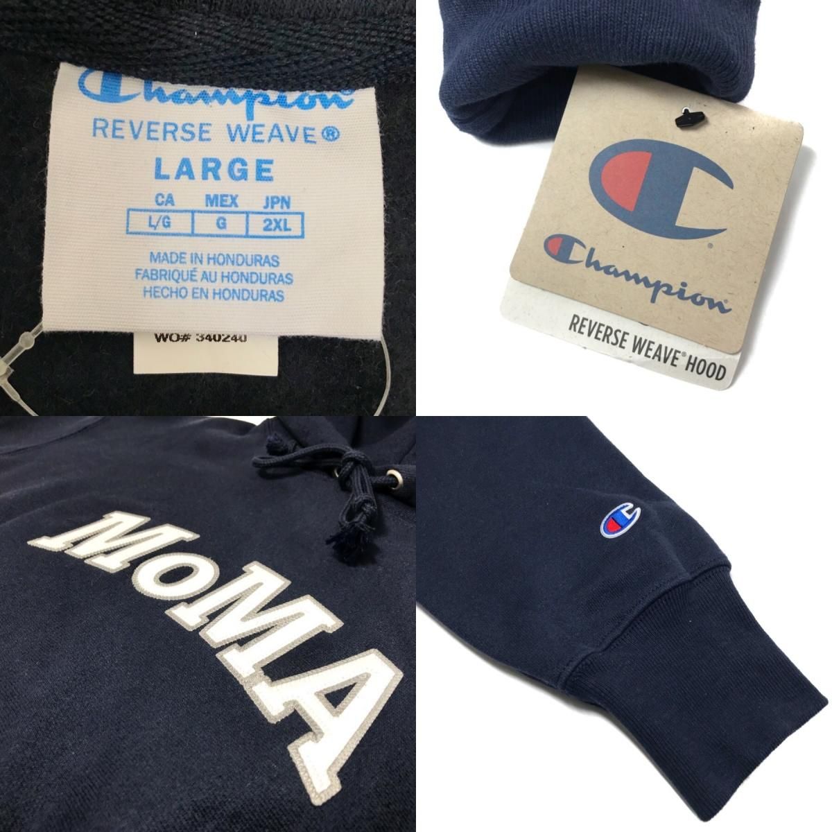 新品 Champion × MoMA Limited Edition Reverse Weave Sweat Hoodie (NAVY