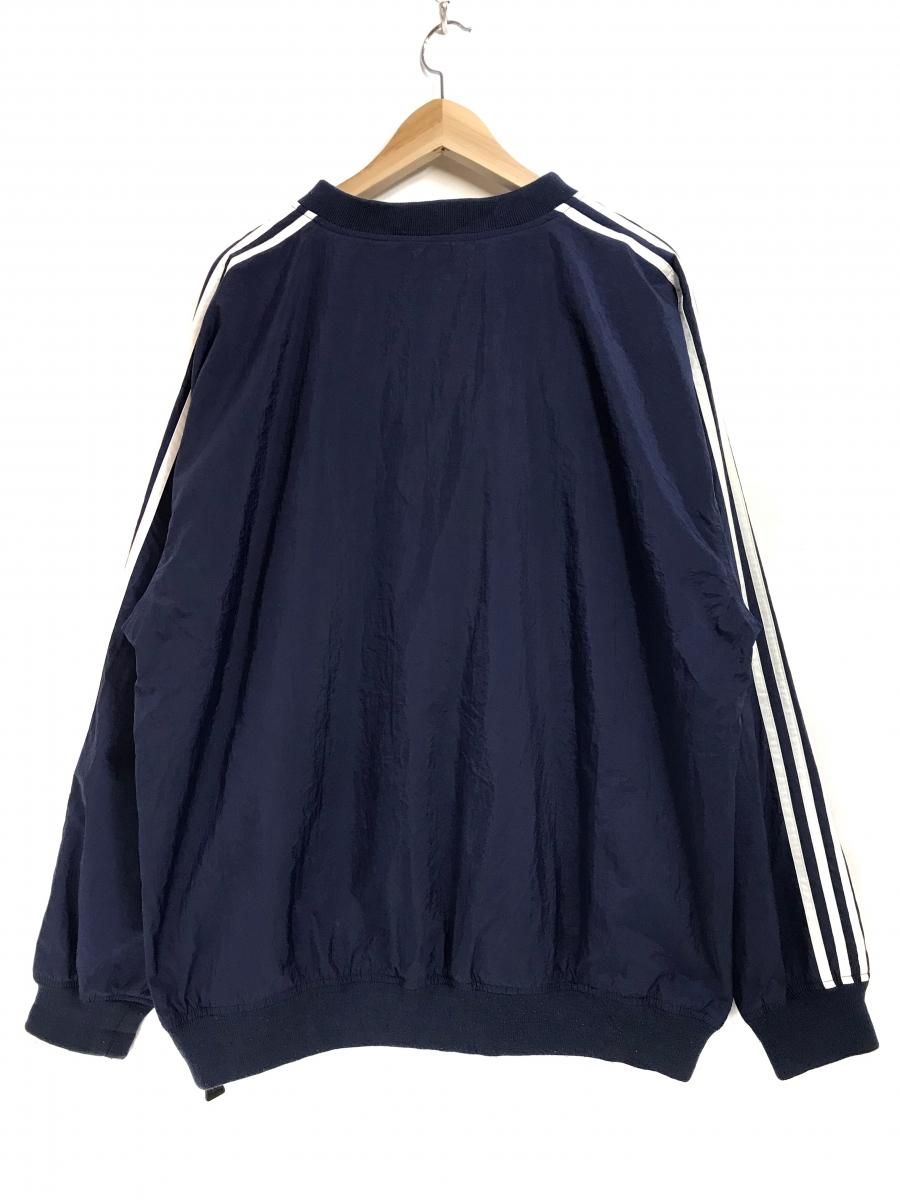 90s adidas Logo Nylon Pullover Jacket 紺 L アディダス ロゴ プル ...