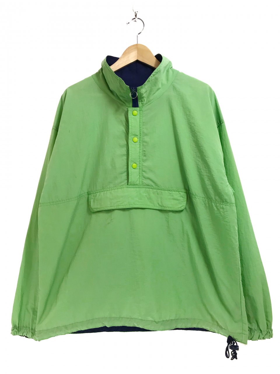 90s OLD GAP Half-Zip Nylon Pullover Jacket 黄緑 M オールドギャップ ...
