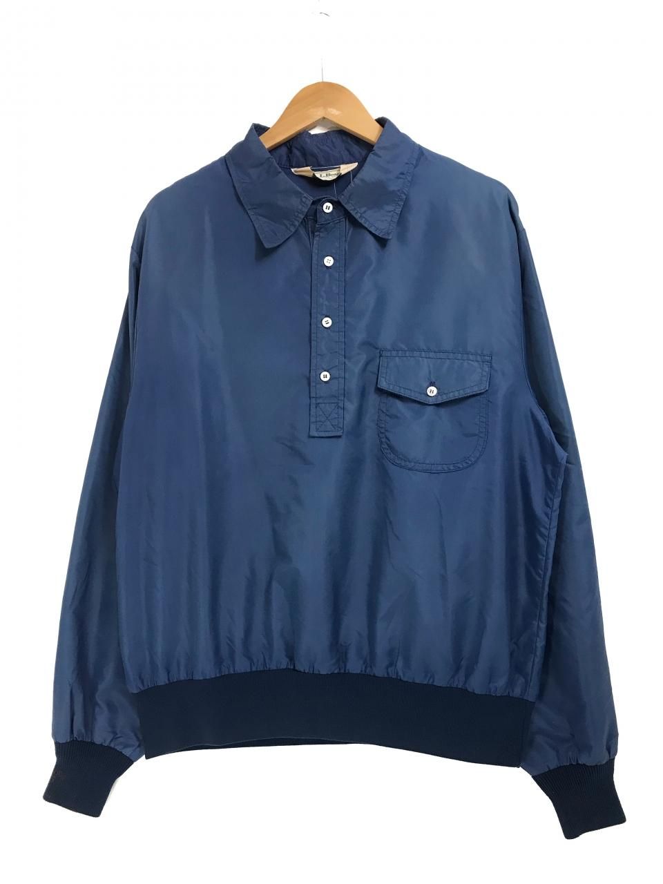 80s L.L.Bean Half-Button Nylon Pullover Shirt 紺 M エルエルビーン ...