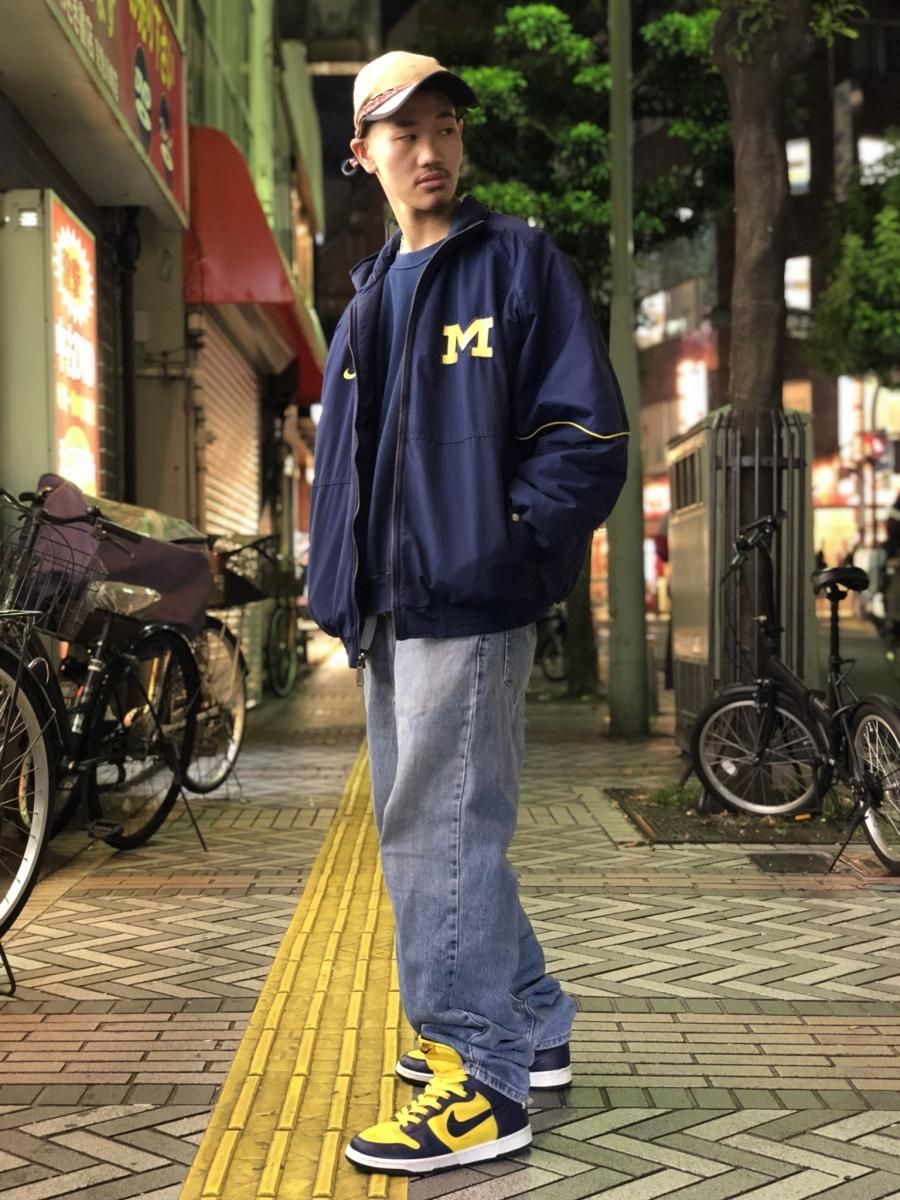 NIKE ナイキ ミシガンカラー ナイロンジャケット 黄紺 Michigan