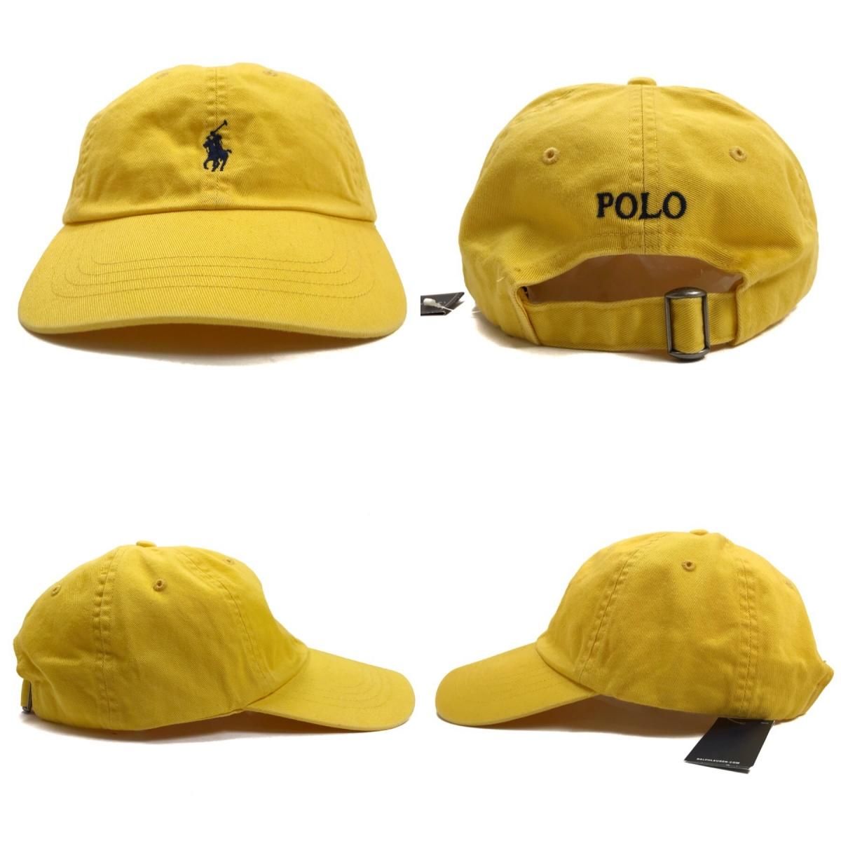 Deadstock Polo Ralph Lauren Logo Cotton 6 Panel Cap 黄 新品