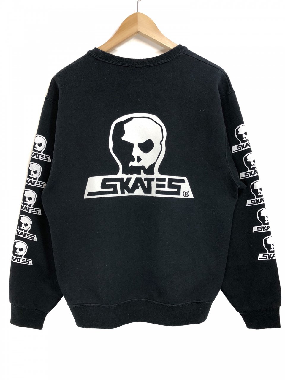 SKULL SKATES Sleeve Print Sweat Shirts 黒 M スカルスケーツ ロゴ ...