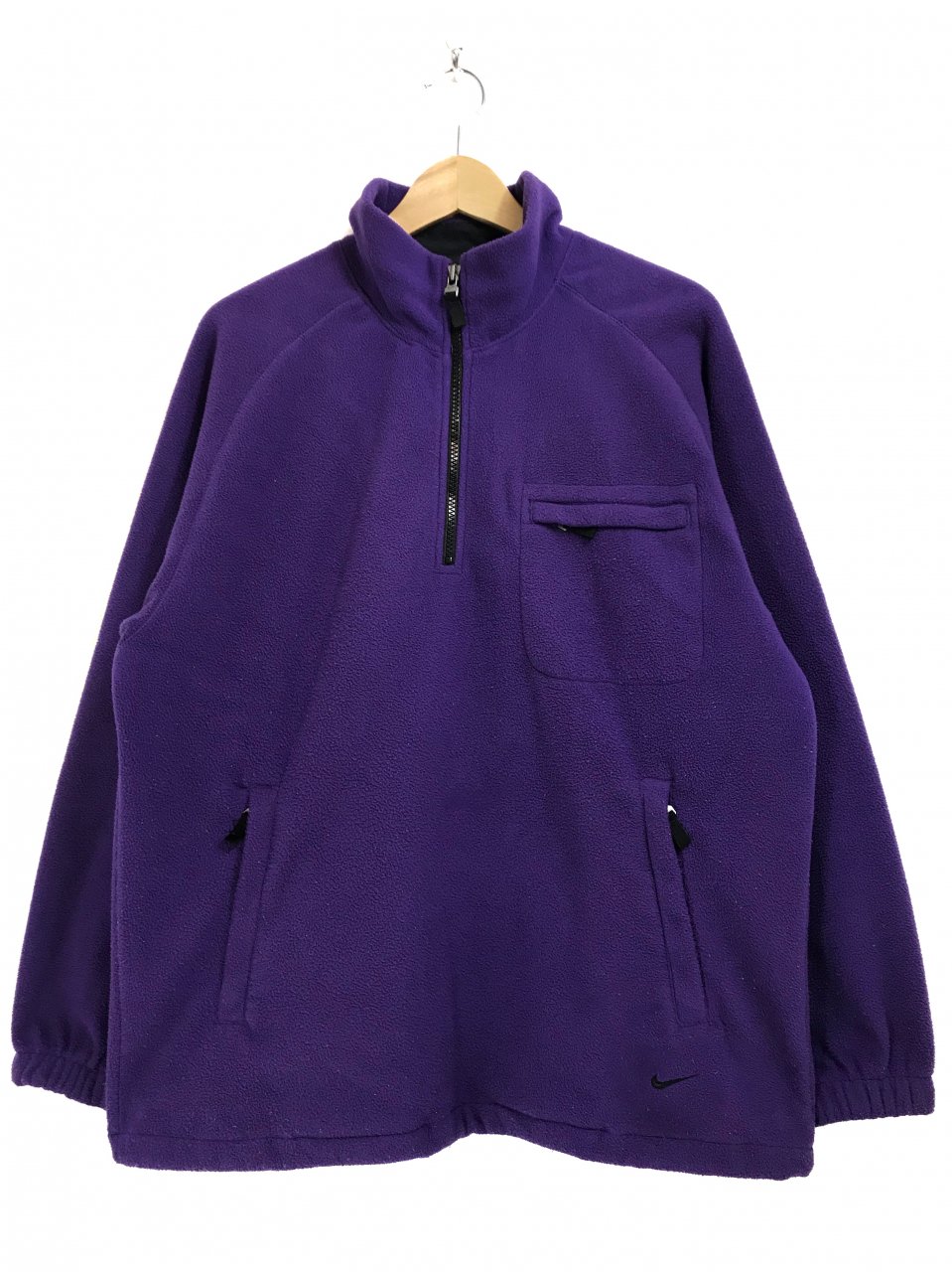 NIKE Half-Zip Pullover Fleece Jacket 紫 L ナイキ ハーフジップ プルオーバー フリース ロゴ ワンポイント  スウッシュ パープル - NEWJOKE ONLINE STORE