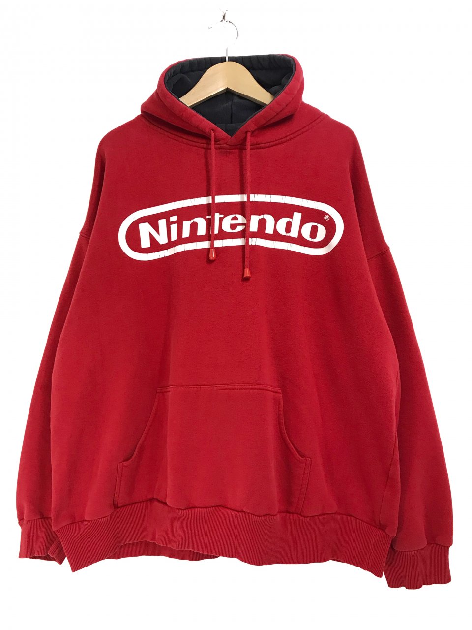 00s Nintendo Logo Pullover Hoodie 赤 2XL 任天堂 ニンテンドー ロゴ
