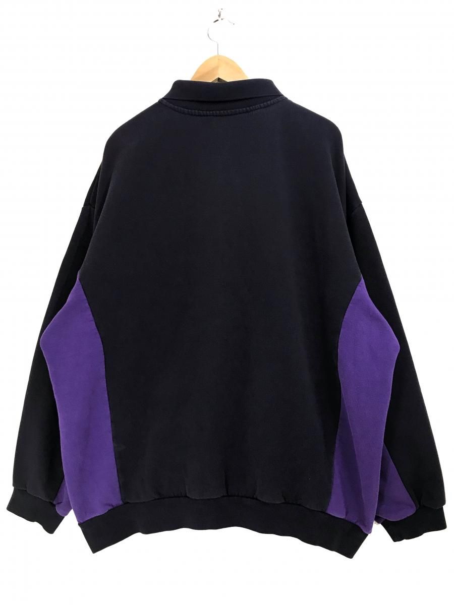 Fedex Logo Sweat L/S Polo Shirt 黒紫 XL相当 フェデックス Fedex Logo Sweat L/S Polo Shirt 黒紫 XL相当 フェデックス
