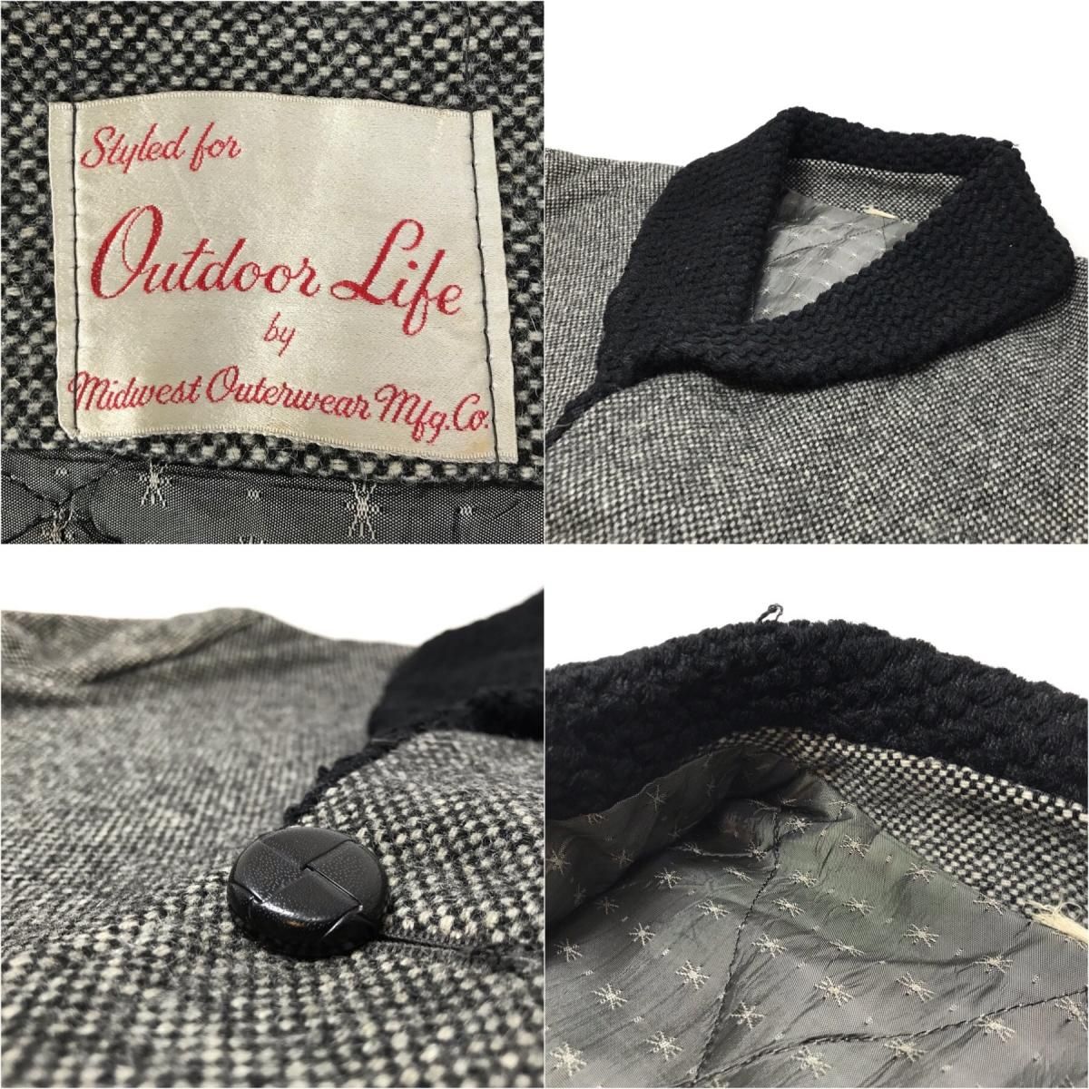 60s Outdoor Life Wool Pharaoh Coat 灰 L アウトドアライフ