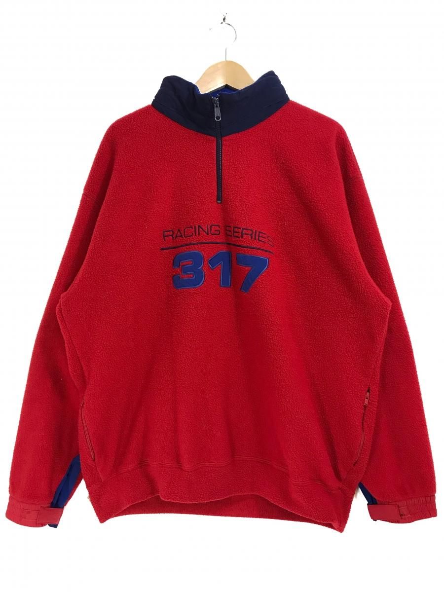 90s OLD GAP "RACING SERIES" Half-Zip Pullover Fleece 赤 L オールド