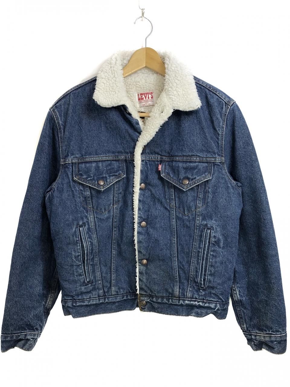 USA製 80s Levi's 70608-0216 Boa Lined Denim Jacket 青 38R Levis リーバイス ボア  デニムジャケット Gジャン 中綿 ブルー - NEWJOKE ONLINE STORE