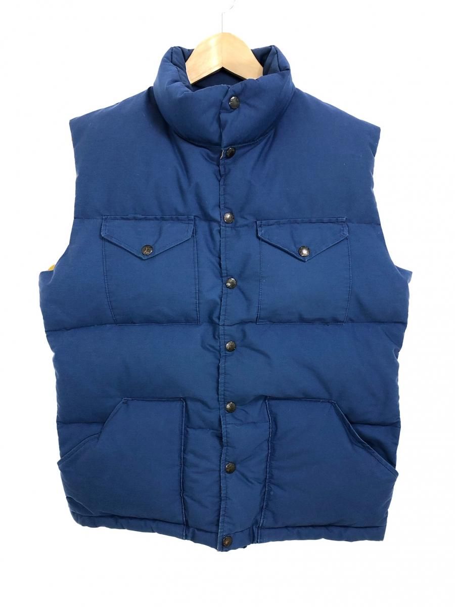 USA製 80s THE NORTH FACE Down Vest 青紺系 M ノースフェイス ダウン