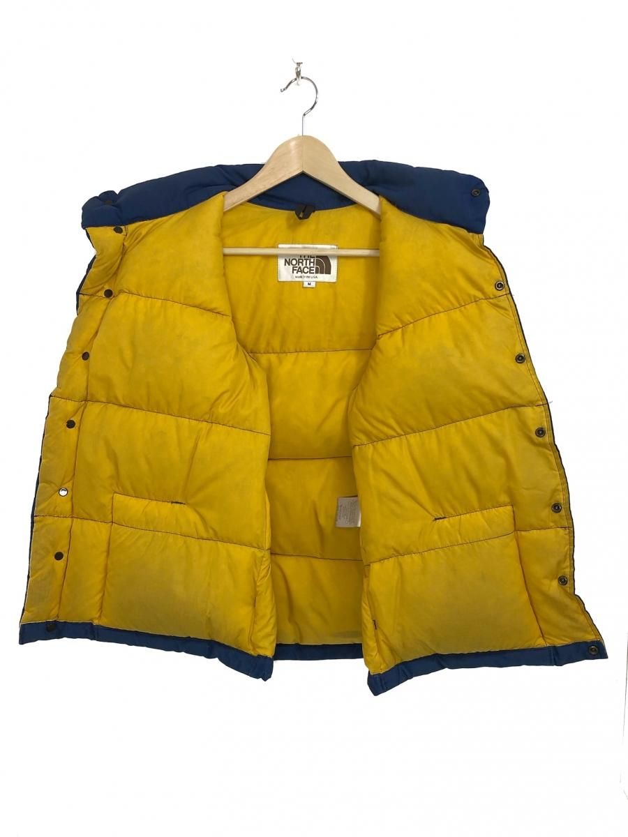 USA製 80s THE NORTH FACE Down Vest 青紺系 M ノースフェイス ダウン