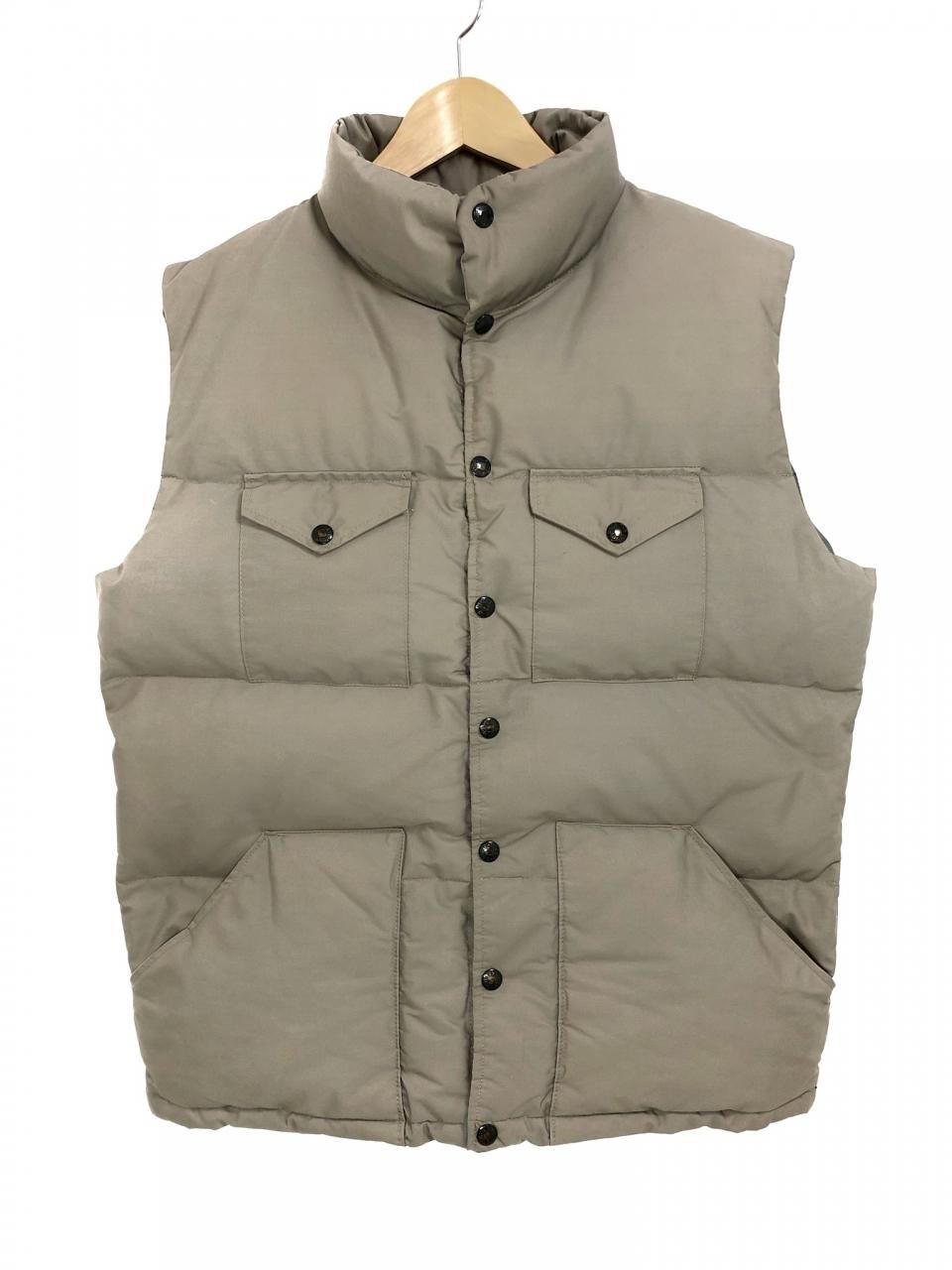 USA製 80s THE NORTH FACE Down Vest 灰 L ノースフェイス ダウン