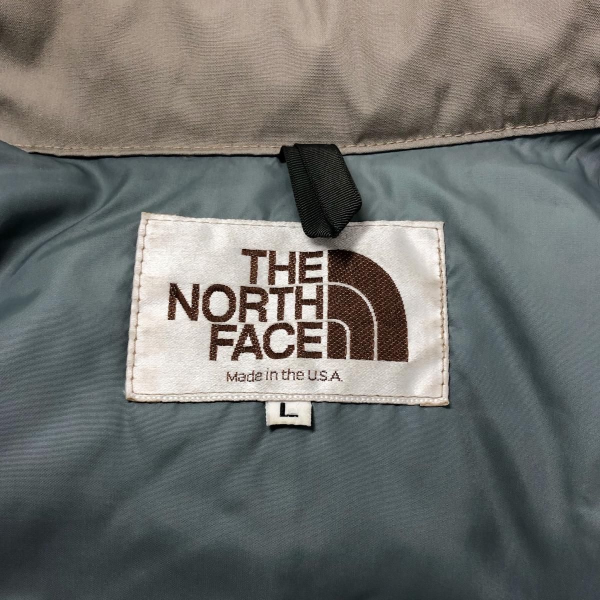 USA製 80s THE NORTH FACE Down Vest 灰 L ノースフェイス ダウン