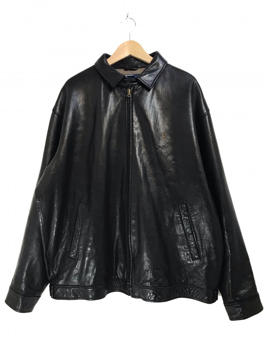 Polo Ralph Lauren Leather Drizzler Jacket 黒 XXL ポロ ラルフ ...