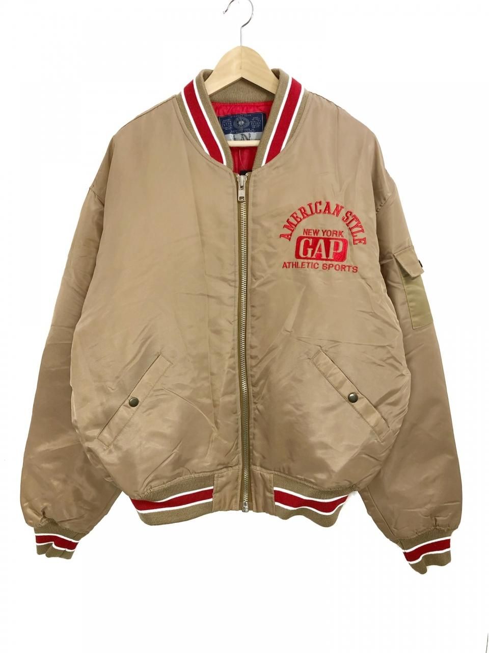 90s OLD GAP NYLON VARCITY JACKET ギャップ ナイロン 中綿スタジャン ...