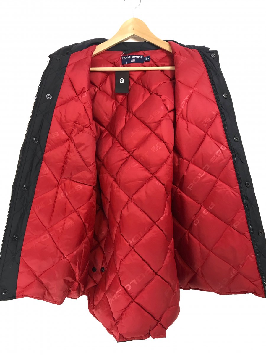 90s POLO SPORT Quilting Down Jacket 黒 M ポロスポーツ ラルフ