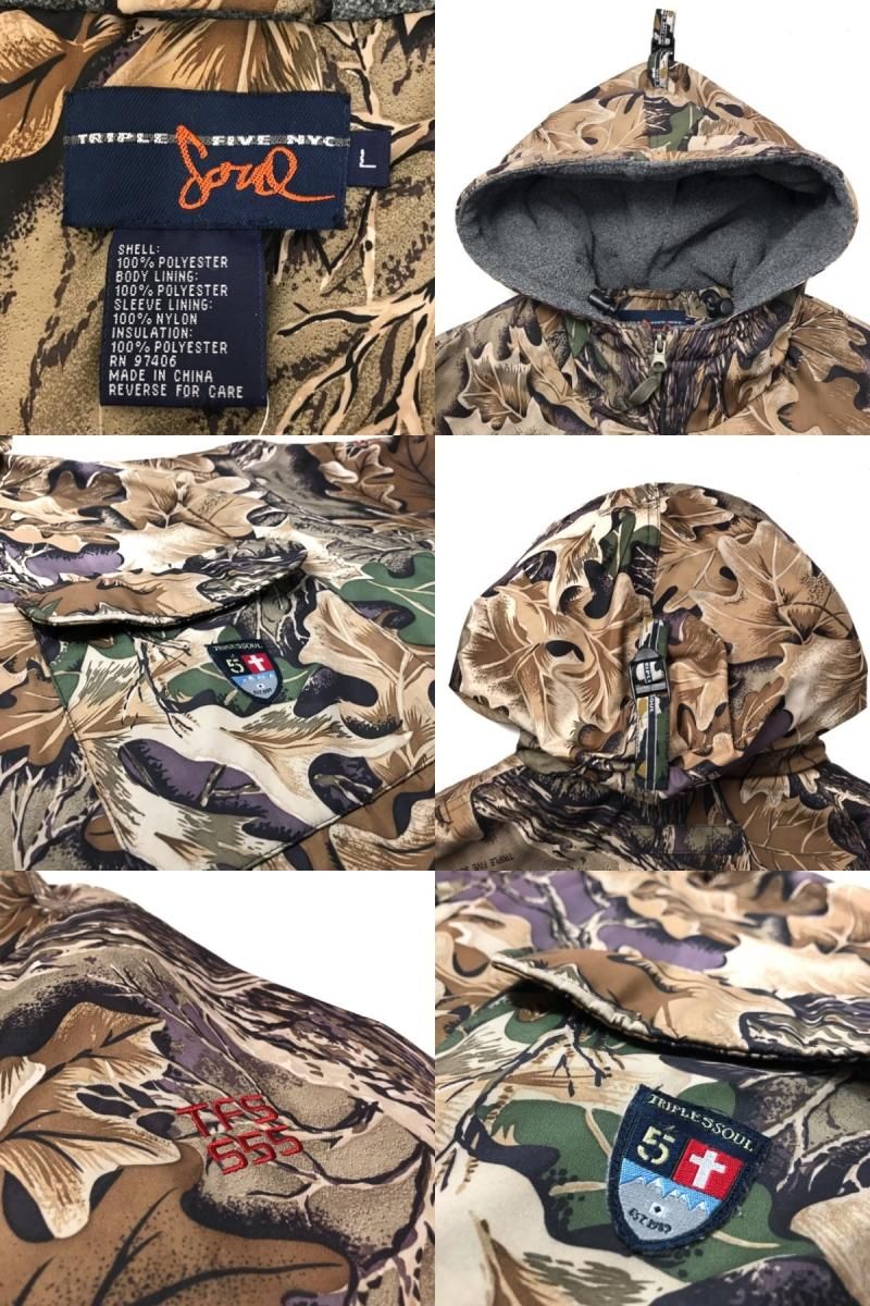 TRIPLE FIVE SOUL Realtree Camo Fleece Lined Padding Jacket TRIPLE FIVE SOUL Realtree Camo Fleece Lined Padding Jacket