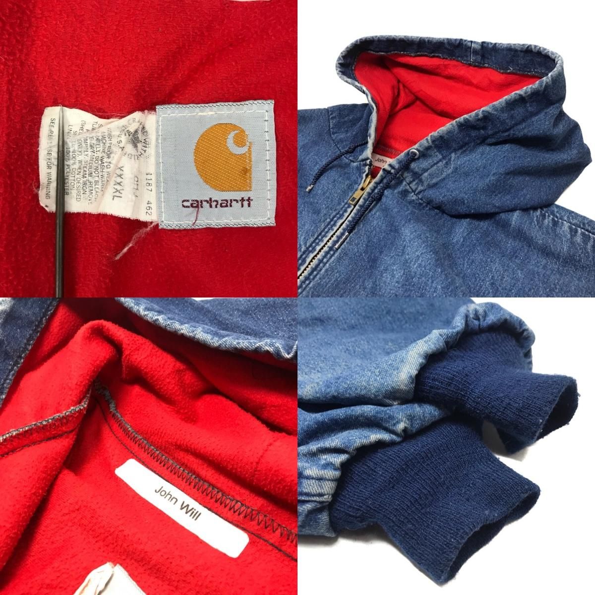 USA製 70s~80s Carhartt Denim Active Jacket 青 XXXXL USA製 70s~80s Carhartt Denim Active Jacket 青 XXXXL