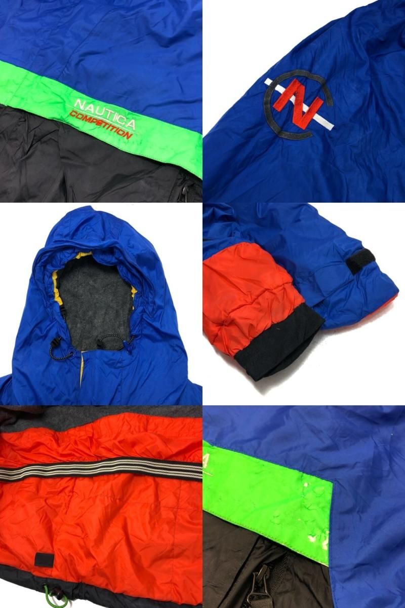 90s NAUTICA COMPETITION Fleece Lined Nylon Jacket 青黒 XXL 90s NAUTICA COMPETITION Fleece Lined Nylon Jacket 青黒 XXL