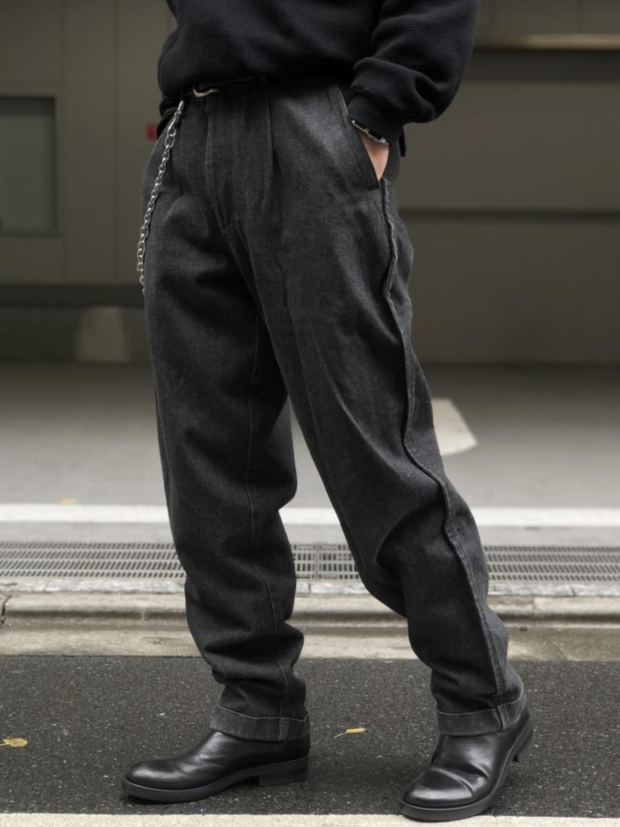 1998 COMME des GARCONS HOMME PLUS Black Denim Slacks L 90s