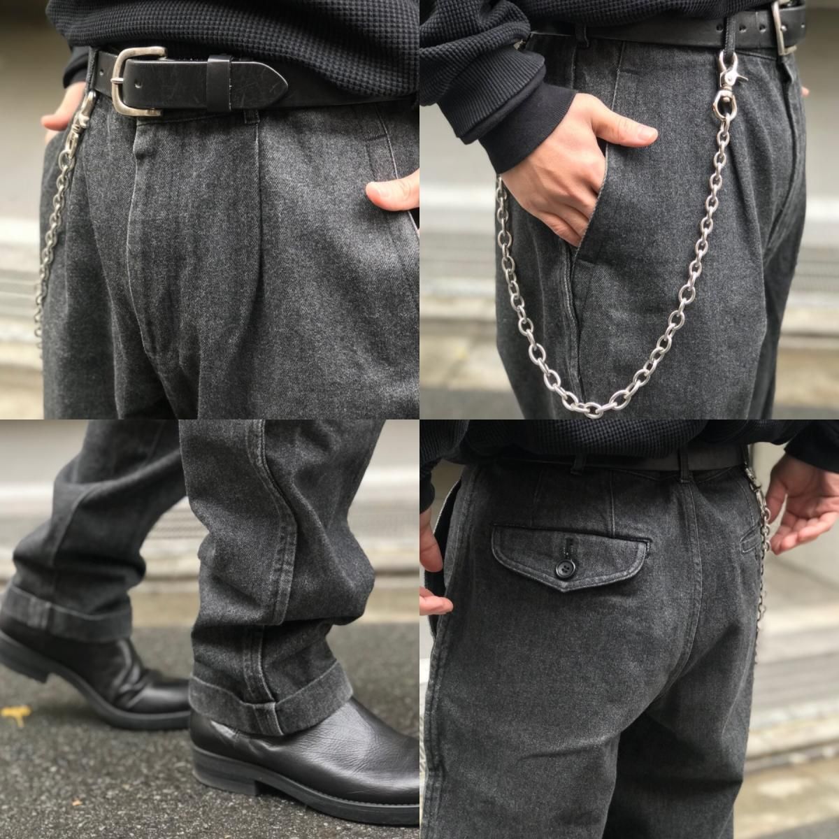 1998 COMME des GARCONS HOMME PLUS Black Denim Slacks L 90s 1998 COMME des GARCONS HOMME PLUS Black Denim Slacks L 90s