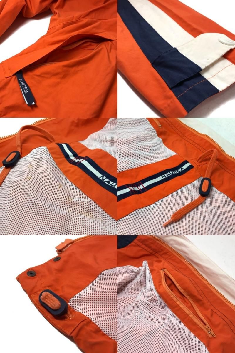 90s NAUTICA Cotton-Nylon Half Coat オレンジ XL ノーティカ 90s NAUTICA Cotton-Nylon Half Coat オレンジ XL ノーティカ