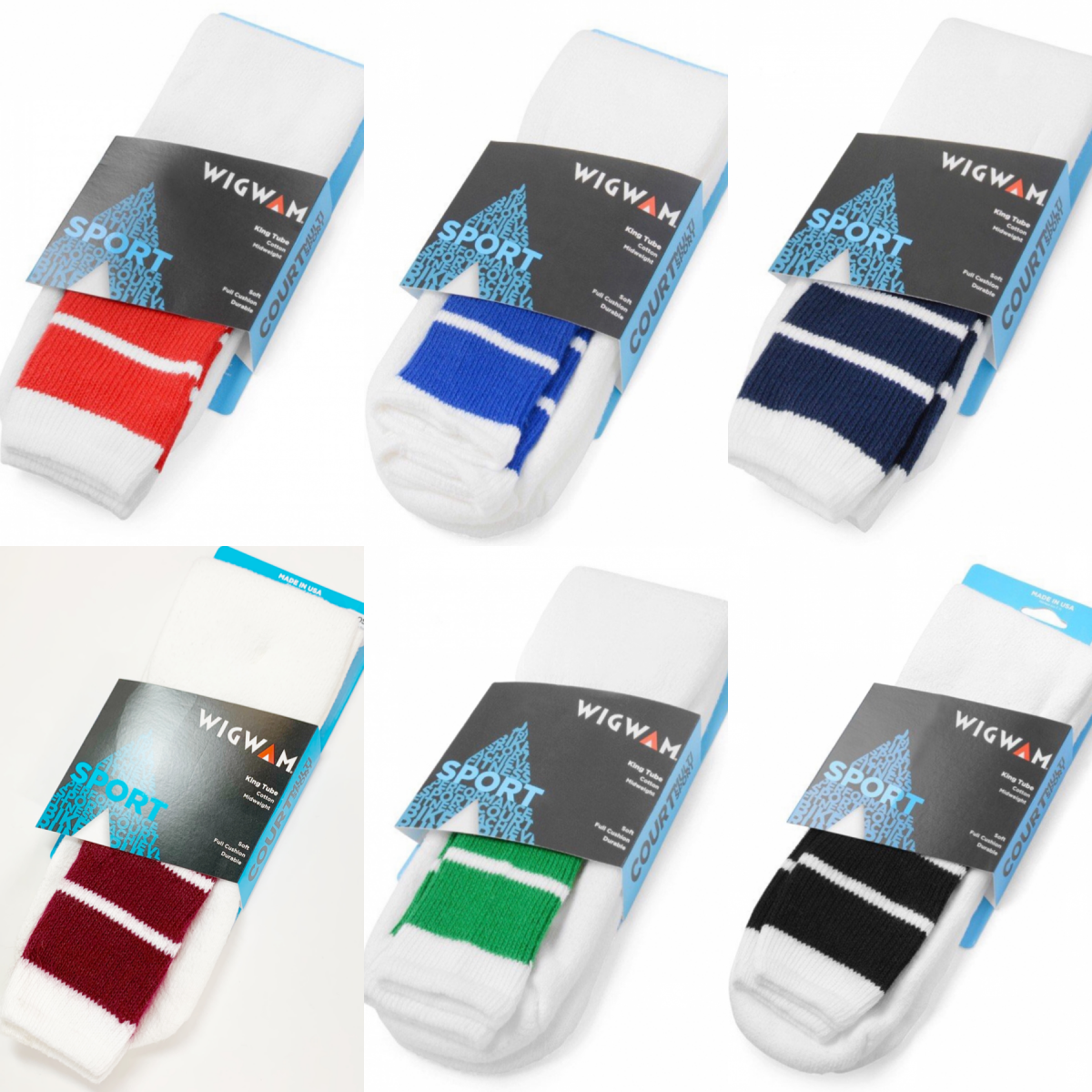 新品 USA製 WIGWAM King Tube Socks (6 colors) ウィグワム キング