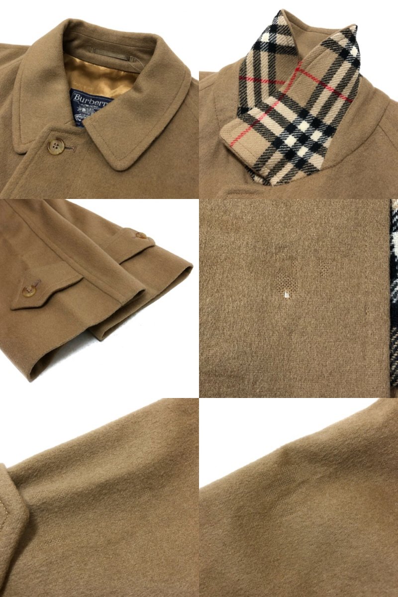 イングランド製 80s Burberrys Wool-Alpaca Bal Collar Coat キャメル 
