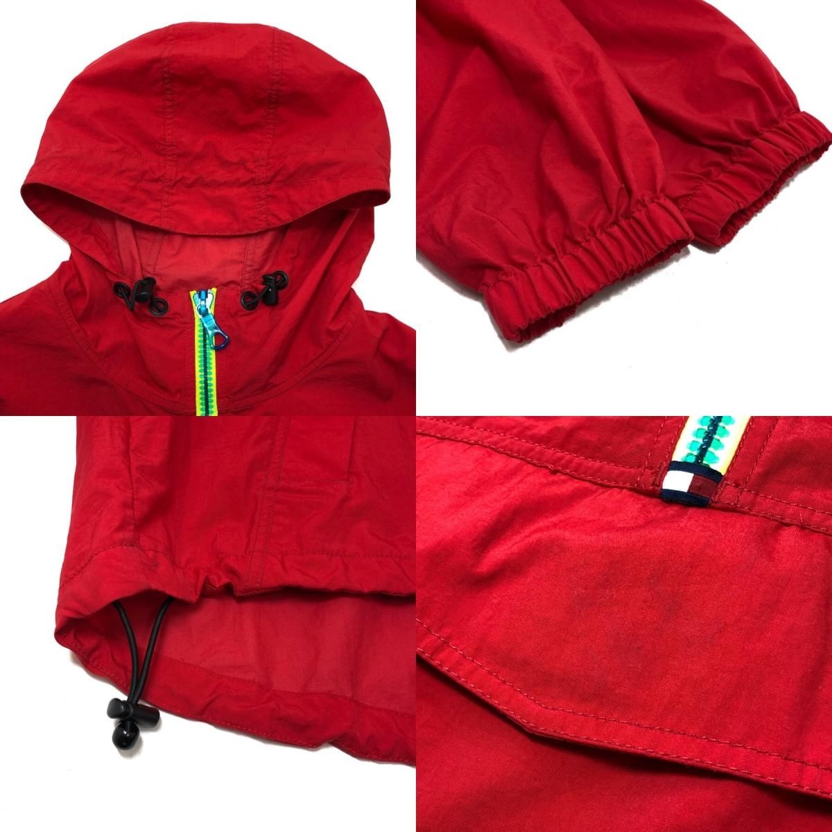 90s TOMMY HILFIGER Nylon Anorak Parka 赤 XL トミー 90s TOMMY HILFIGER Nylon Anorak Parka 赤 XL トミー