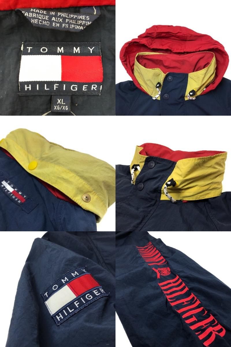 90s TOMMY HILFIGER Nylon Sailing Jacket 紺 XL トミー 90s TOMMY HILFIGER Nylon Sailing Jacket 紺 XL トミー