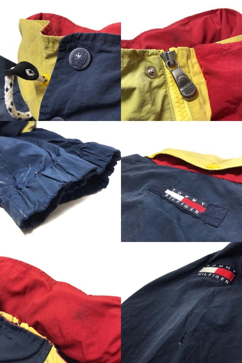 90s TOMMY HILFIGER Nylon Sailing Jacket 紺 XL トミー 90s TOMMY HILFIGER Nylon Sailing Jacket 紺 XL トミー