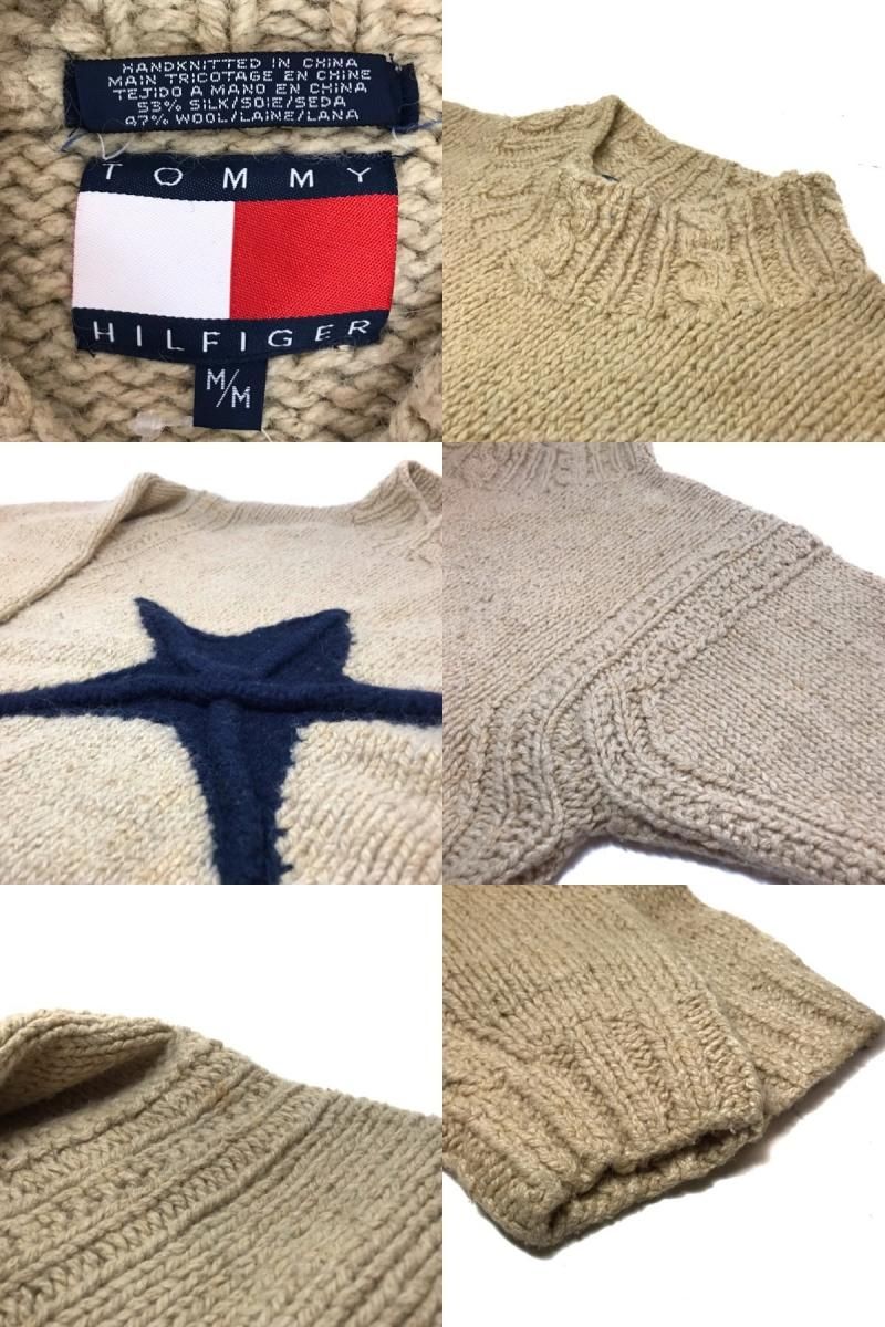 90s トミーフィルフィガー シルク53%ウール47% スター ニット セーター 90s TOMMY HILFIGER 