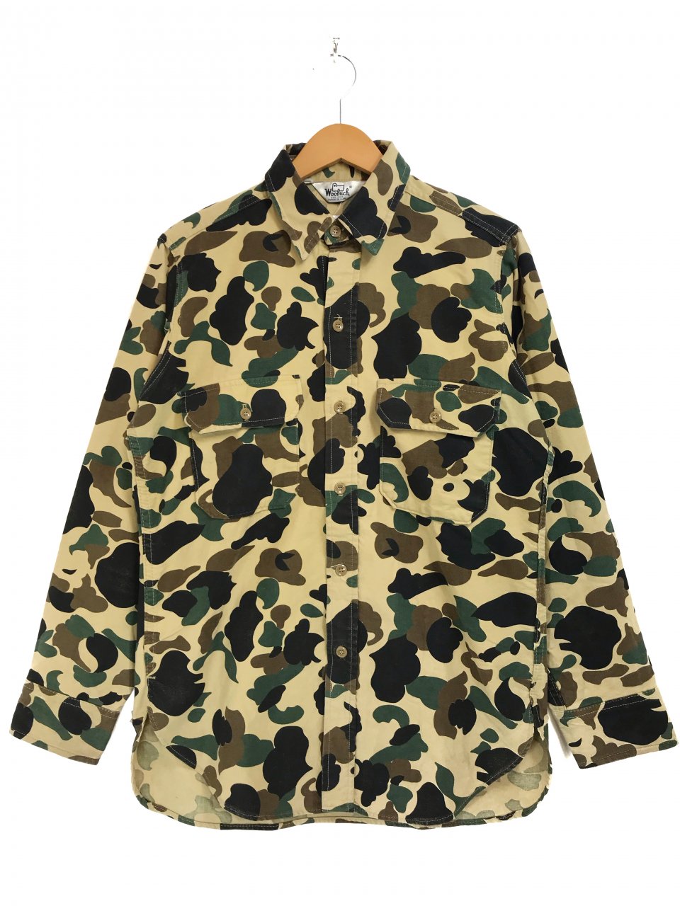 70s vintage woolrich camouflage shirt約61cm着丈 - シャツ