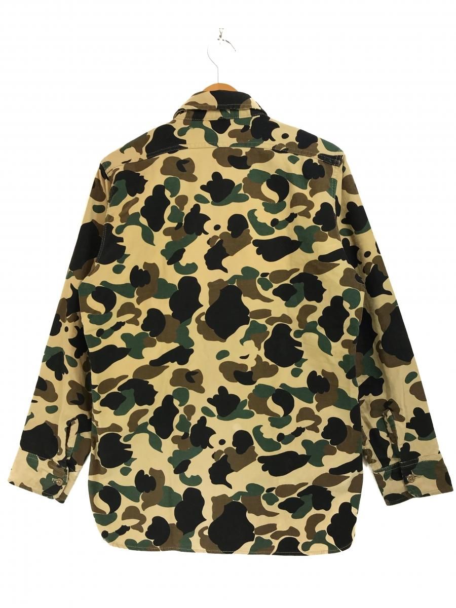 USA製 70s Woolrich Duck Hunter Camo Cotton L/S Shirt 迷彩 M 白タグ 